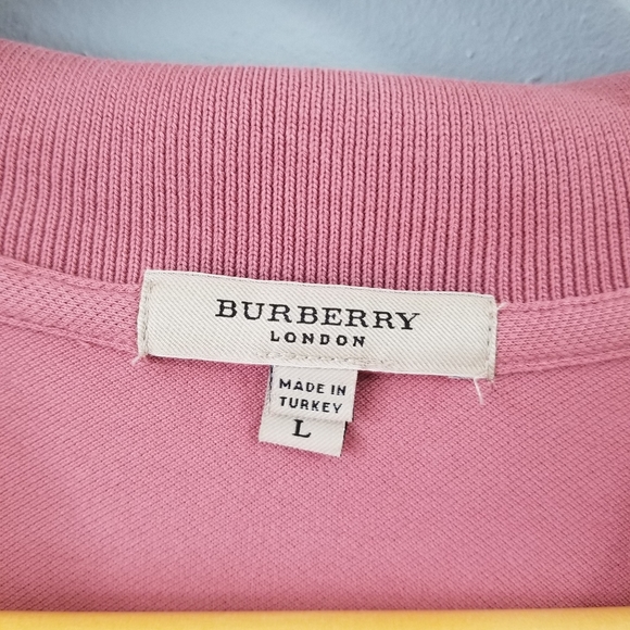 NEW Burberry Pink Puff Sleeve Polo Size Large - Picture 6 of 7